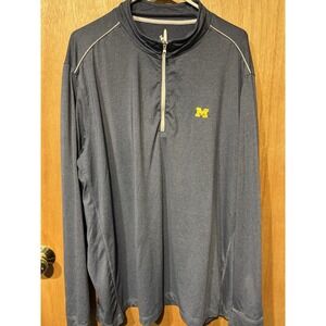 Johnnie-O Pullover Performance Mens XXL Blue University Of Michigan 1/4 Zip(U)